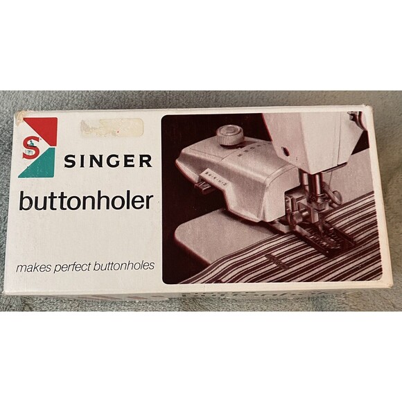 Vtg SINGER Buttonholer Automatic Buttonhole Stitch Attachment 4561 w/ Box & Book - Picture 2 of 12